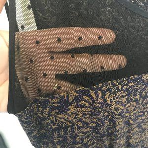 Anthropologie dress with pockets and sheer top, size small